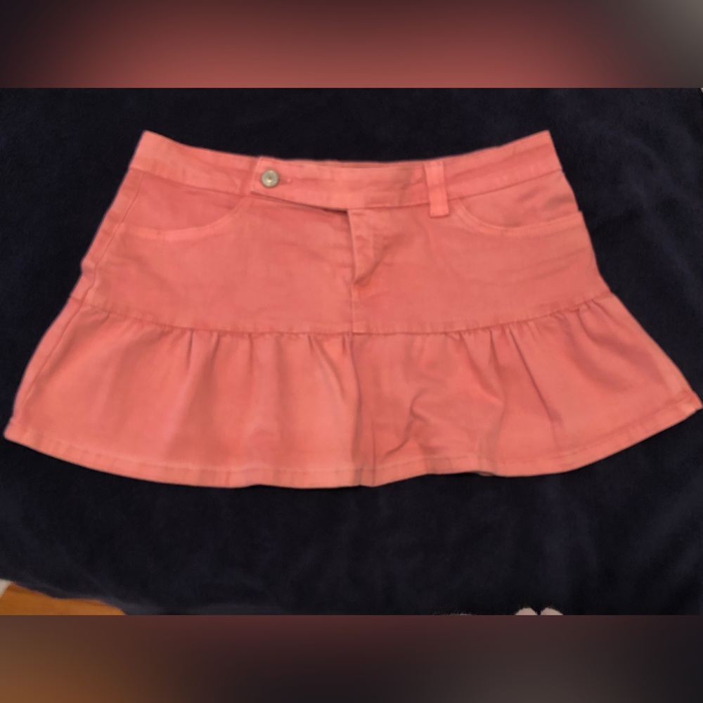 Kan Can Pink Denim Mini Skirt